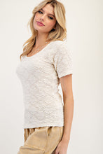 Camden Lace Short Sleeve Top (Ivory)