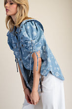 Prairie Bloom Denim Top (Blue)