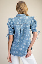 Prairie Bloom Denim Top (Blue)