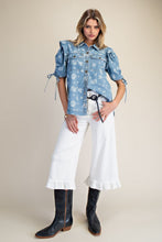 Prairie Bloom Denim Top (Blue)