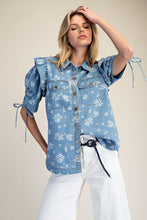 Prairie Bloom Denim Top (Blue)