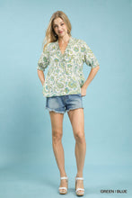 Laguna Breeze Paisley Top (Green/Blue)