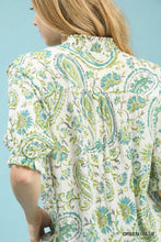 Laguna Breeze Paisley Top (Green/Blue)