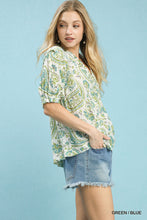 Laguna Breeze Paisley Top (Green/Blue)