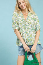 Laguna Breeze Paisley Top (Green/Blue)