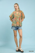Boho Harmony Paisley Blouse (Sage Mix)