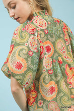 Boho Harmony Paisley Blouse (Sage Mix)