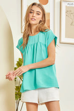 Jaymie Babydoll Top Curvy (Teal)