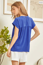 Jaymie Babydoll Top Curvy (Royal Blue)