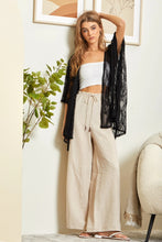 Boho Blossom Embroidered Kimono (Black)