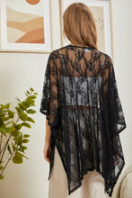 Boho Blossom Embroidered Kimono (Black)