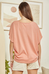 Effortless Chic Dolman Top (Apricot)