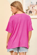The Emmy Classic Neck Top (Fuchsia)