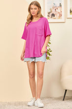 The Emmy Classic Neck Top (Fuchsia)