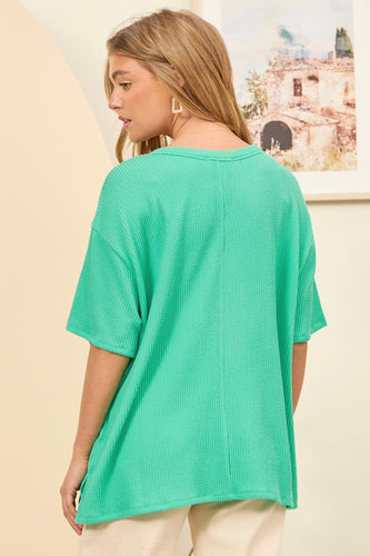 The Emmy Classic Neck Top (Spearmint)