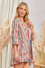 Boho Bloom Party Kimono (Mocha Red)