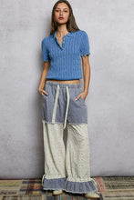 Vintage Lace Patch Wide Leg Pants