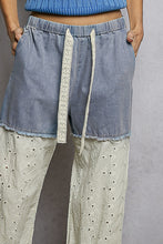Vintage Lace Patch Wide Leg Pants