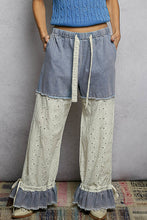 Vintage Lace Patch Wide Leg Pants