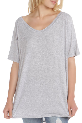 Oversized Basic V-Neck Tee