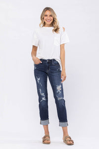 Love Bleach Splash Destroyed Boyfriend Jeans