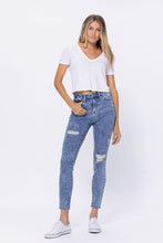 Judy Blue Lincoln High Rise Acid Wash Destroyed Skinny Jeans