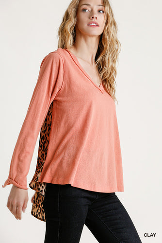 Anastasia Leopard Back Hi Low Top (Clay)
