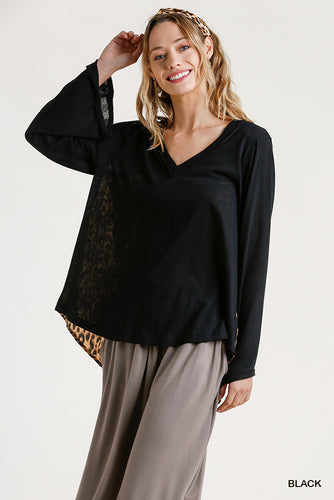Anastasia Leopard Back Hi Low Top (Black)