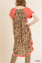 Andrea Hi Low Leopard Back Dress (Carrot)