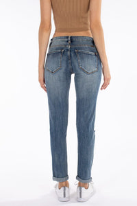 Clarie Mid Rise Girlfriend Jeans
