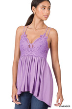 Crochet Sweet Flirty Lace Cami Top (Lavender)