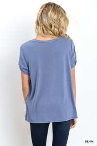 Twisted Sleeve Modal Top