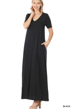 Miranda V-Neck Maxi Dress (Black)