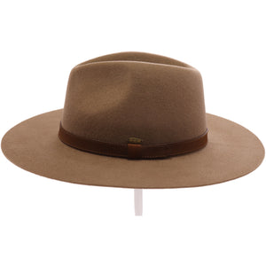 Strap Trim Wool Felt Panama Hat
