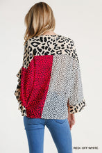 Karma Animal Print Top (Red)