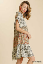 Abilene Mixed Print Long Sleeve  Dress (Off White Mix)