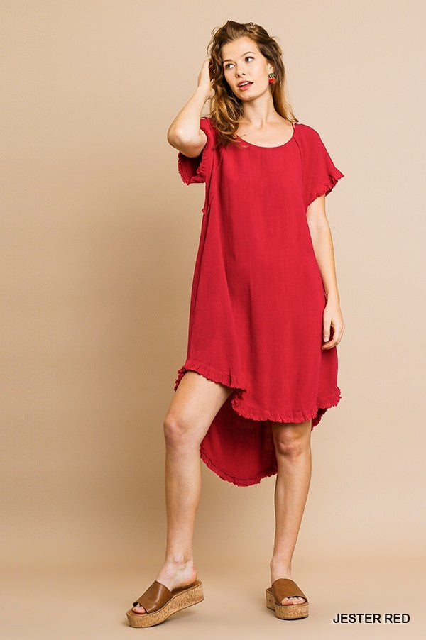 Andrea Hi Low Dress (Red)
