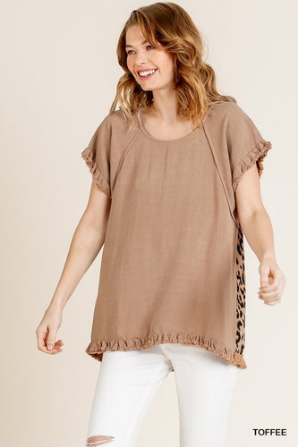 Andrea Leopard Back Top (Toffee)