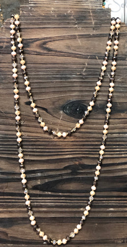 Bead Necklace (Rose Gold Multi)