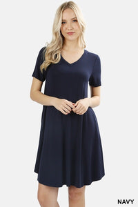 T-Shirt Dress (Navy)