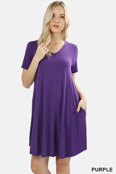 T-Shirt Dress (Purple)