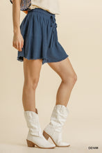 Blair Linen Frayed Shorts (Denim)