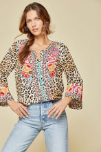 Leopard Embroidered Top