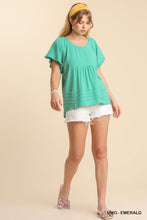 Layla Ruffle Sleeve Babydoll (Emerald)