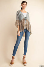 Lovly Leopard Chiffon Cardigan (Olive)