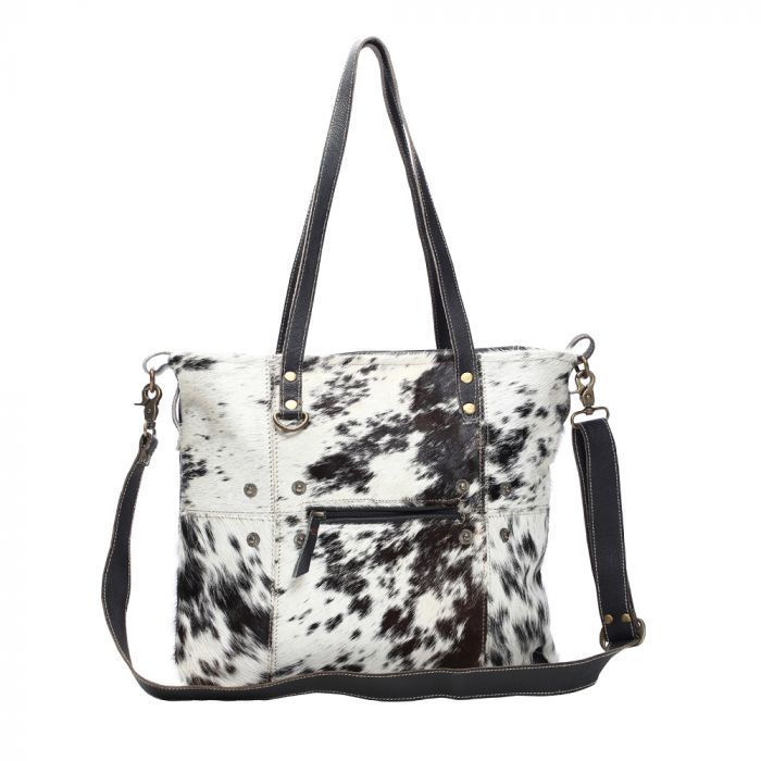 Black And White Shade Hair On Tote Bag