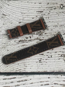 LV Leather Watch Band - Genuine LV material - by Sandra Ling
