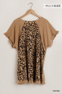 Andrea Leopard Back Top Curvy (Toffee)